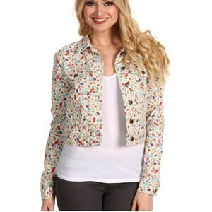 BCBGeneration Crop Denim Jacket, NWT. Metal button